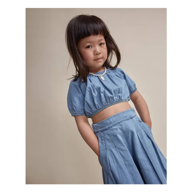 Camicetta corta in denim | Denim