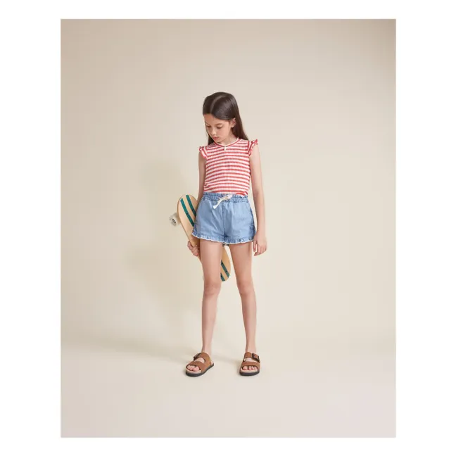 Débardeur Fancy Coton Bio | Rouge vermillon