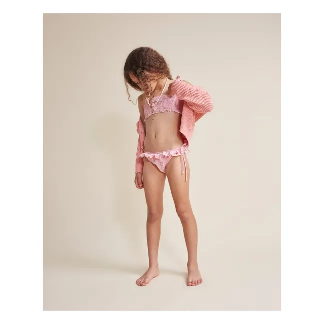 Maillot de Bain 2 pièces Gingham | Rouge vermillon