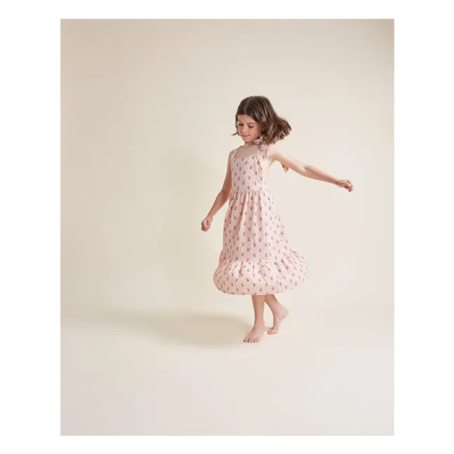 Vestido Capri Midi de algodón orgánico | Rosa Pálido