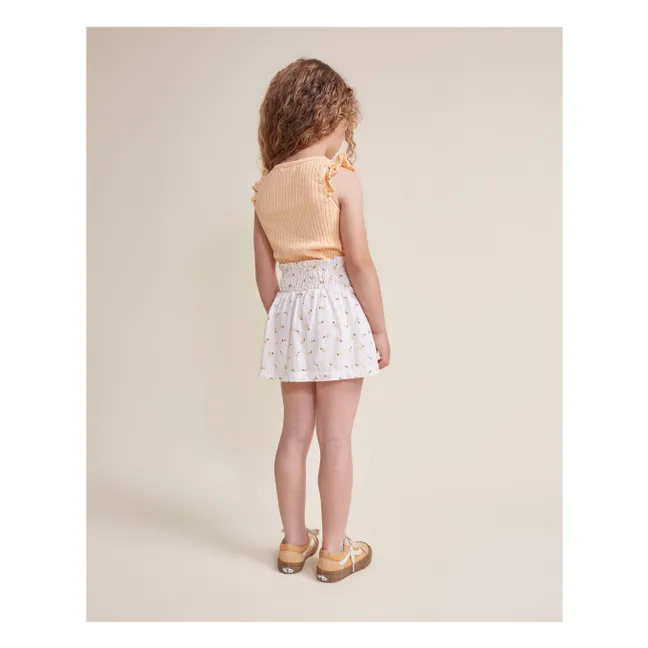 Débardeur Volants Coton Bio | Abricot