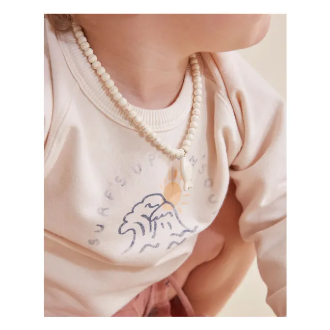 Felpa Wave in cotone organico | Avorio