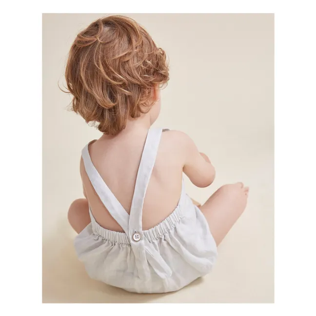 Linen romper | Light grey