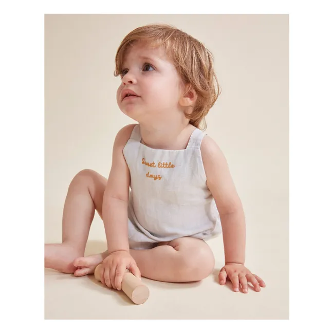 Linen romper | Light grey