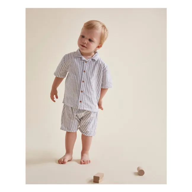 Short Rayures Bébé | Blanc