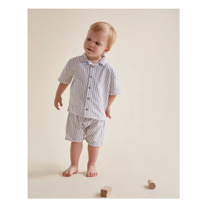 Short Rayures Bébé | Blanc- Image produit n°2