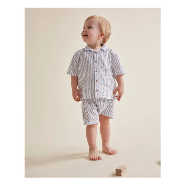 Short Rayures Bébé | Blanc