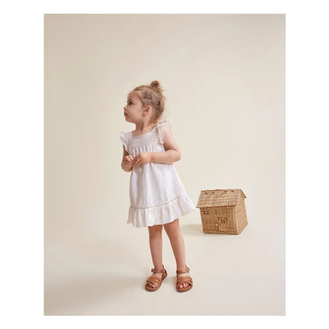 Robe Boho Bébé Coton Bio | Ivoire
