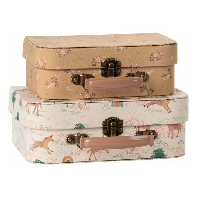 Petites valises de rangement Licorne - Set de 2