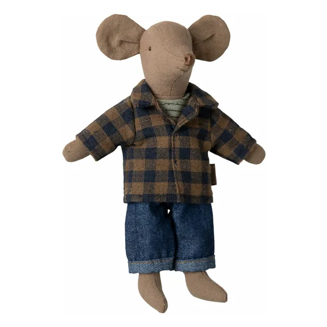 Papa souris et sa chemise à carreaux