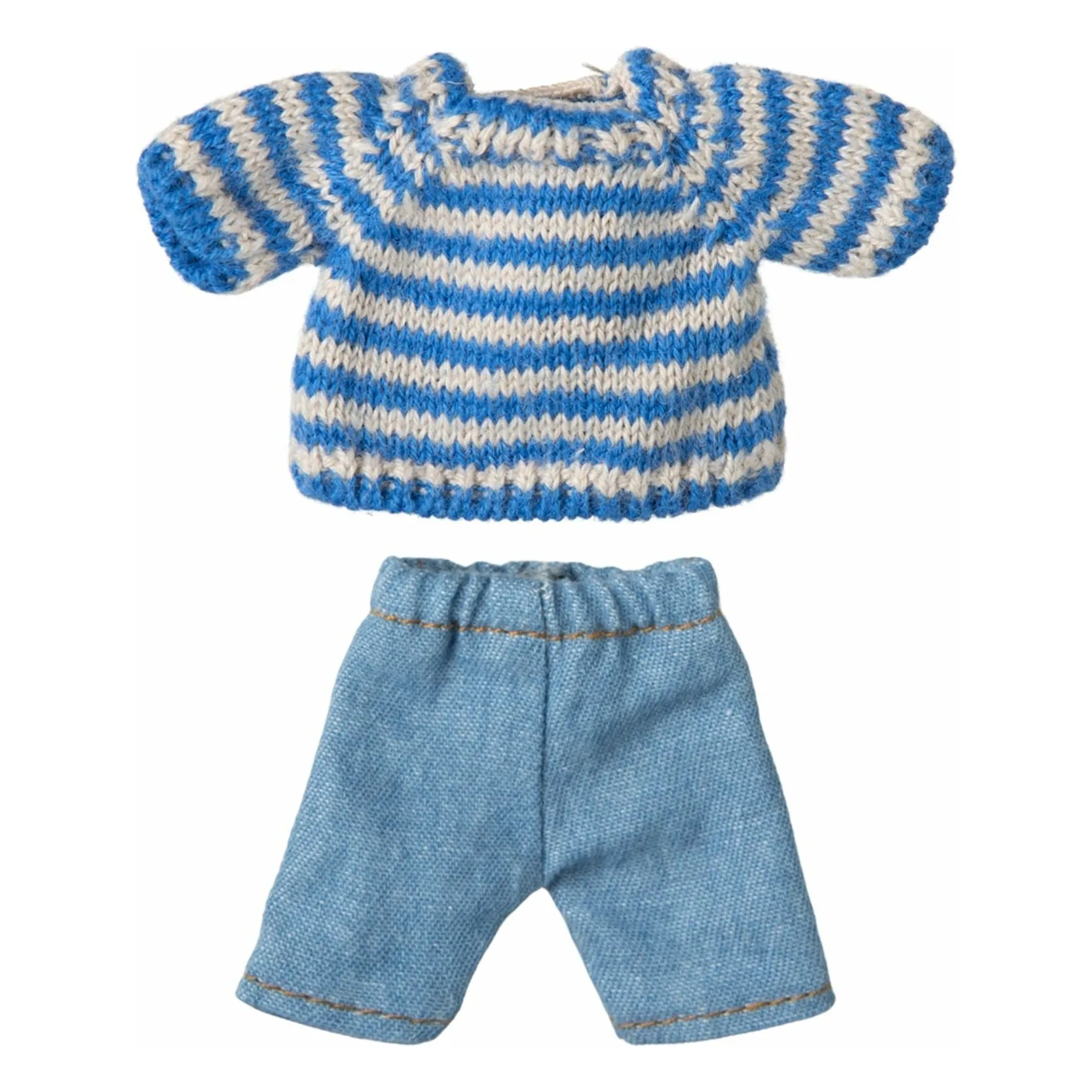 Maileg Multicoloured Knitted Sweater And Pants For Big Brother Mouse