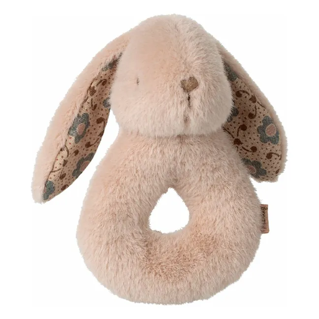 Coffret naissance - Hochet Lapin et lange | Rose poudré