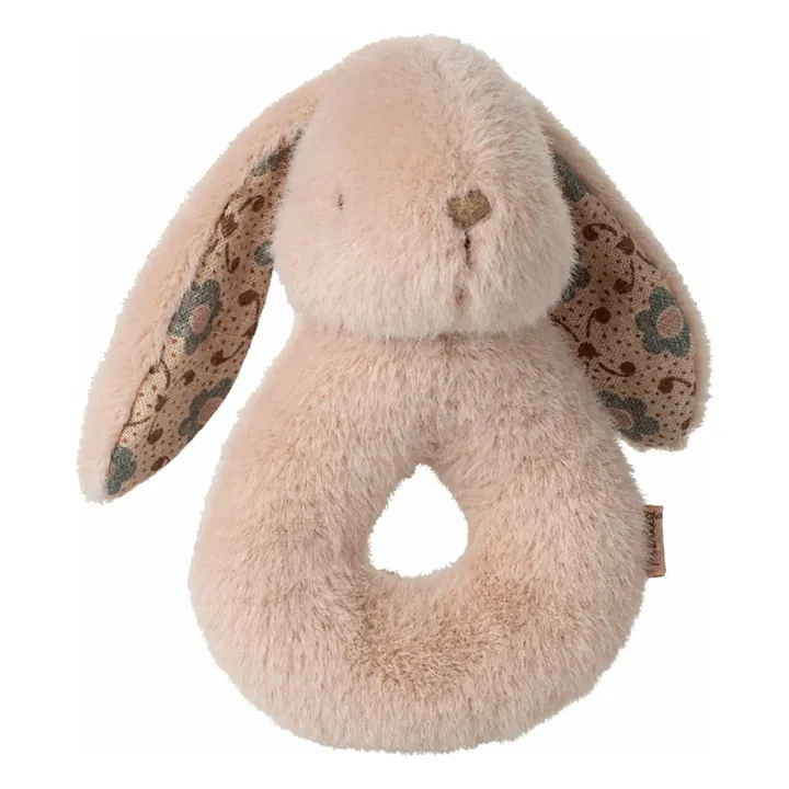 Coffret naissance - Hochet Lapin et lange | Rose poudré- Image produit n°1