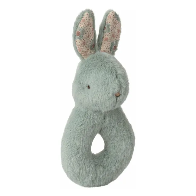 Birth set - Rabbit rattle and diaper | Mint Green