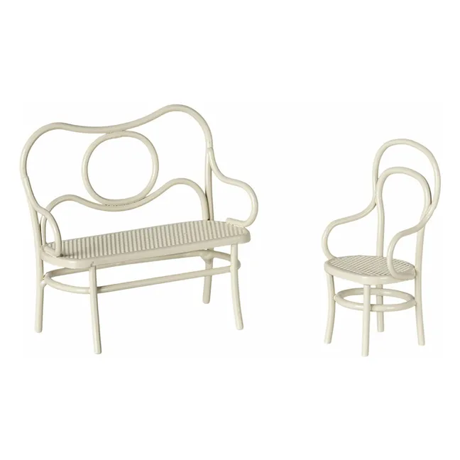 Mesa de centro, silla y blanco | Blanco
