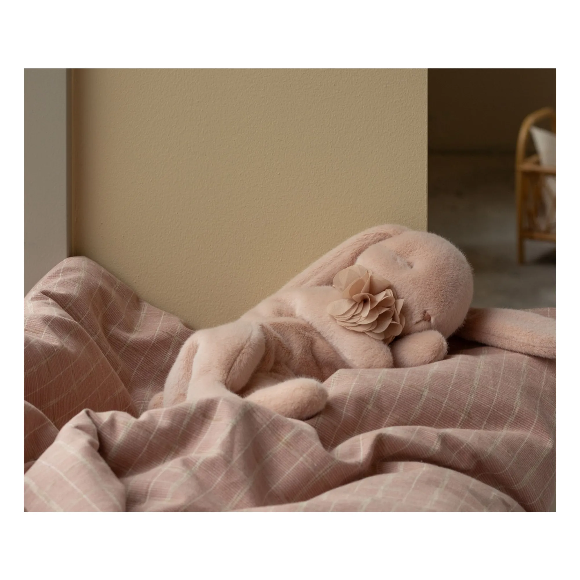 Peluche Lapin dormeur | Rose- Image produit n°1
