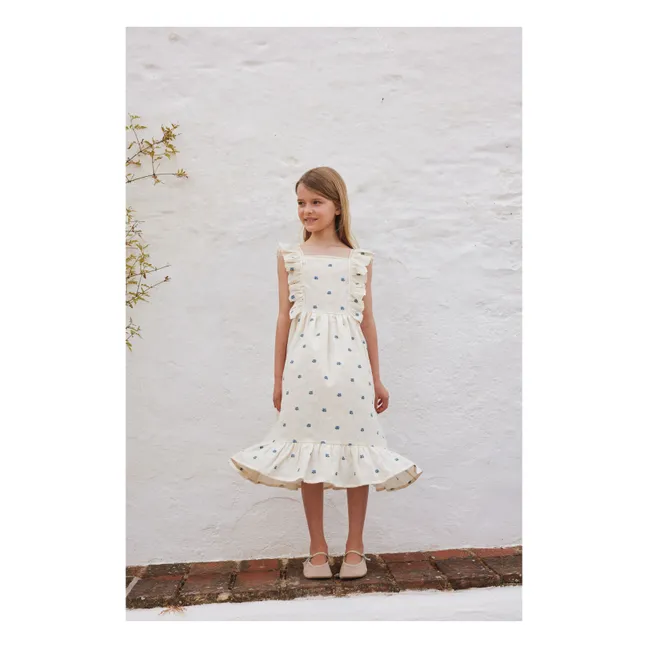Abito a tulipano in jacquard | Beige