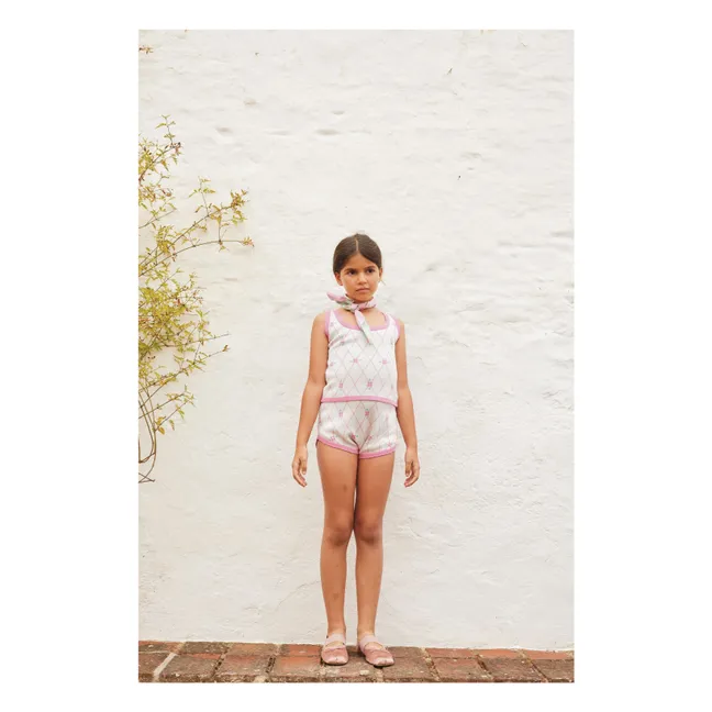 Short Fleurs Coton Bio | Rose fuschia