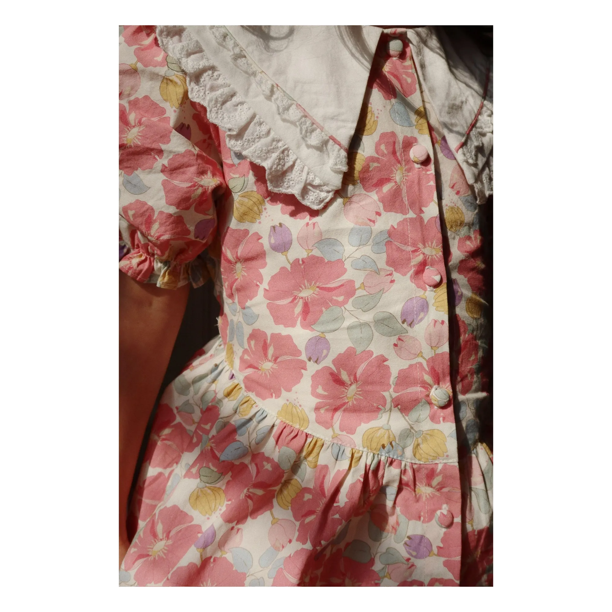 Blouse à Col Cœur Coton Bio | Rose- Image produit n°2