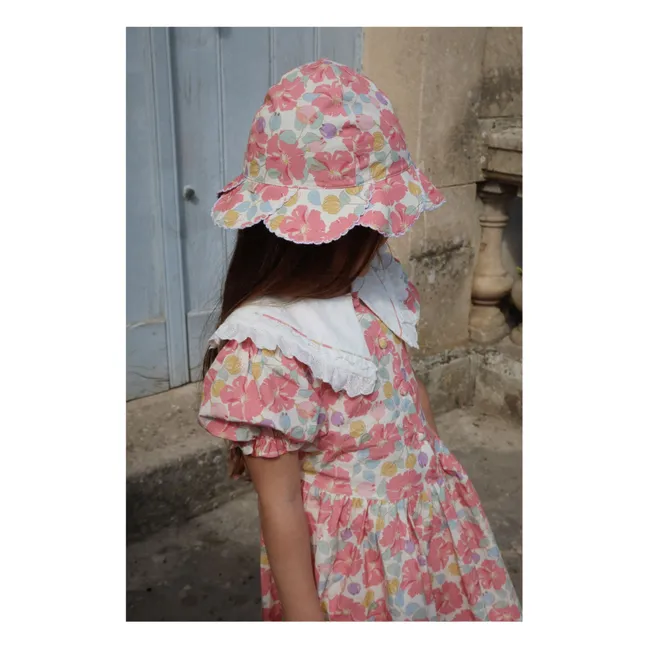 Organic Cotton Scallop Heart Hat | Pink