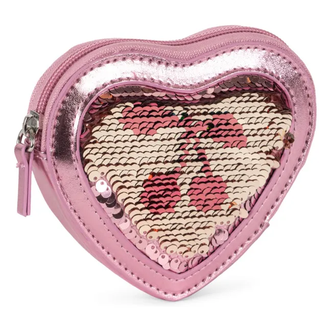 Geldbörse Herz Sequin | Rosa