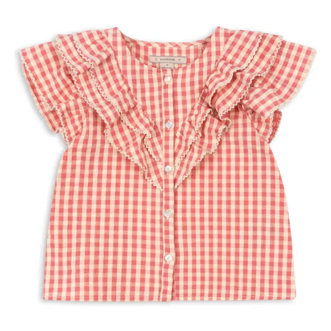 Blouse Kim Volant Coton Bio | Rose
