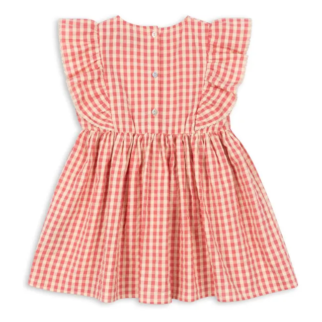 Robe Kim Volant Coton Bio | Rose