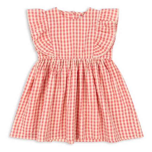 Robe Kim Volant Coton Bio | Rose