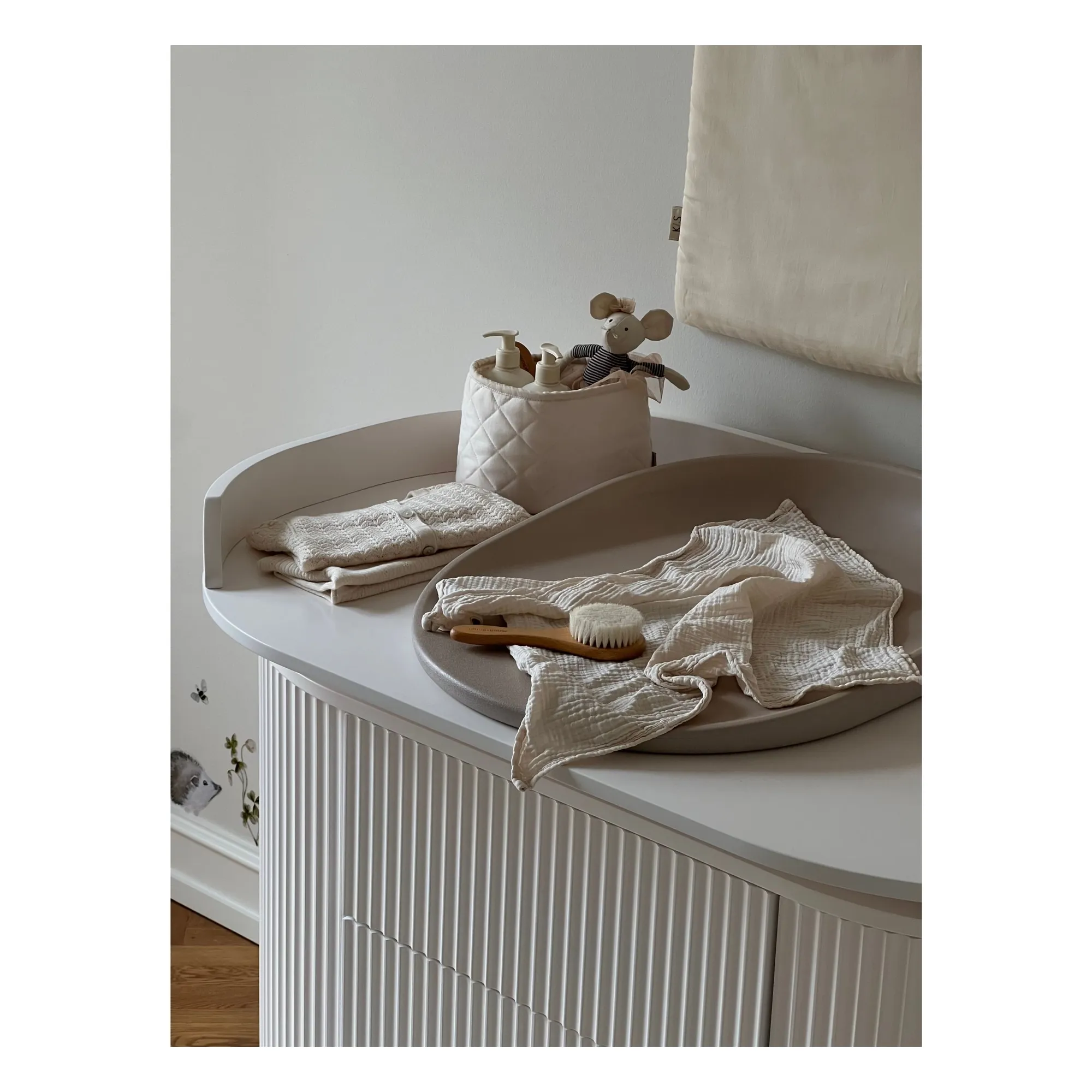 Matelas à langer Kai | Stone- Image produit n°1