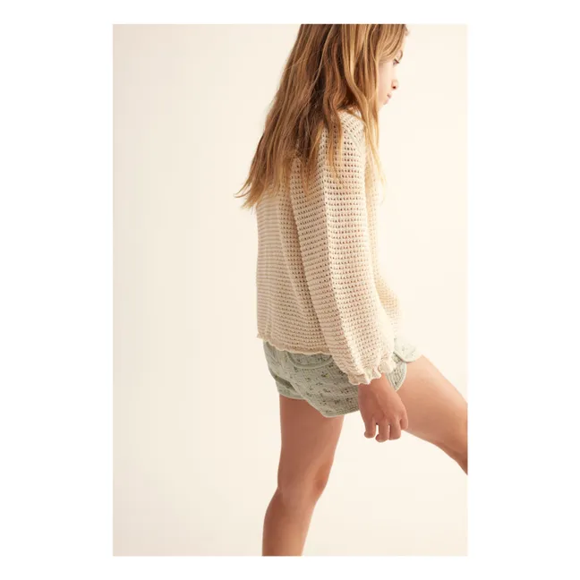 Strickjacke Cassandra aus recycelten Fasern | Seidenfarben