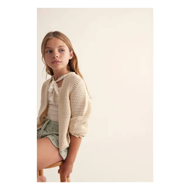 Strickjacke Cassandra aus recycelten Fasern | Seidenfarben
