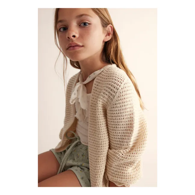Strickjacke Cassandra aus recycelten Fasern | Seidenfarben