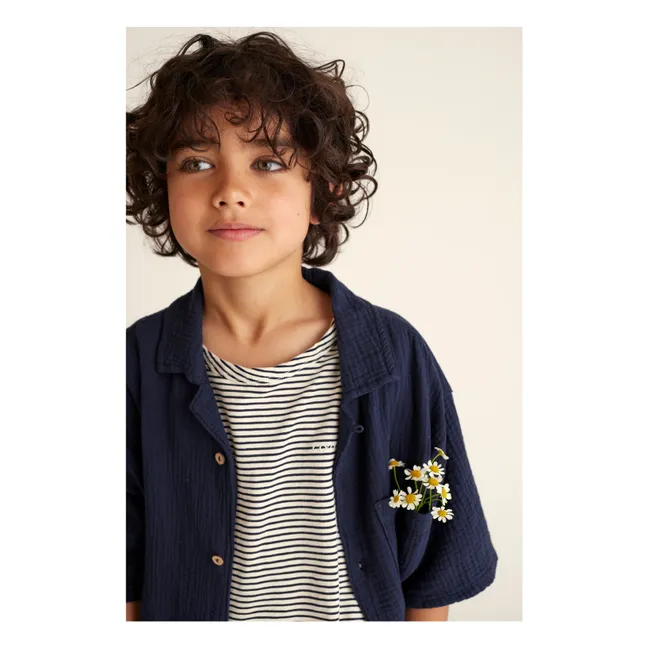 Hemd Abel Gaze Aus Baumwolle | Navy