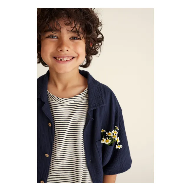 Hemd Abel Gaze Aus Baumwolle | Navy