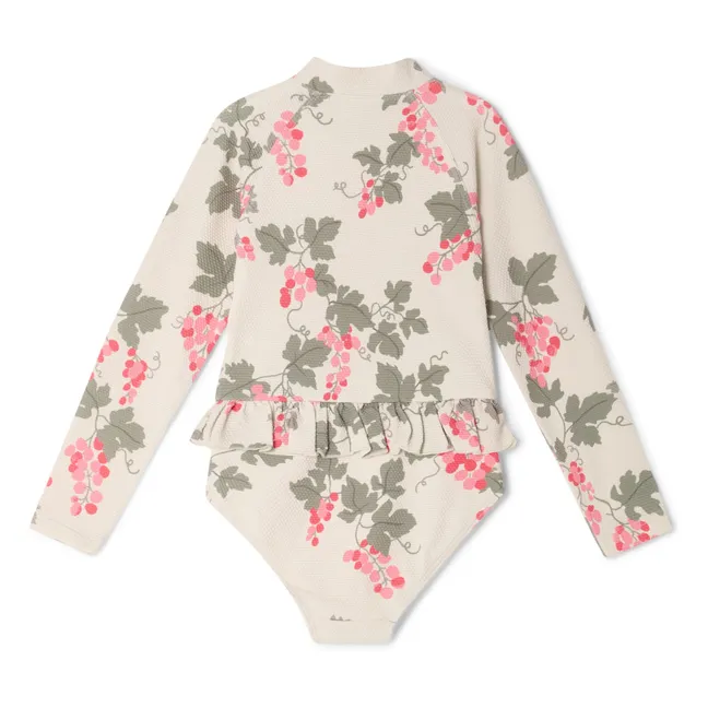 Maillot de Bain Anti-UV Raisin Fibres Recyclées | Ecru