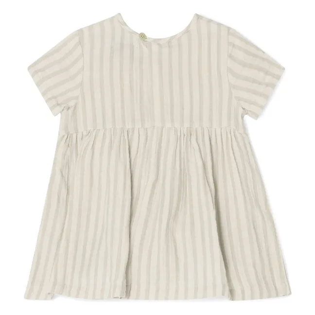 Vestido de rayas Pebble | Beige