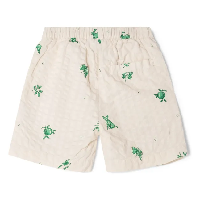 Pantalón corto Azulejos en relieve | Crudo
