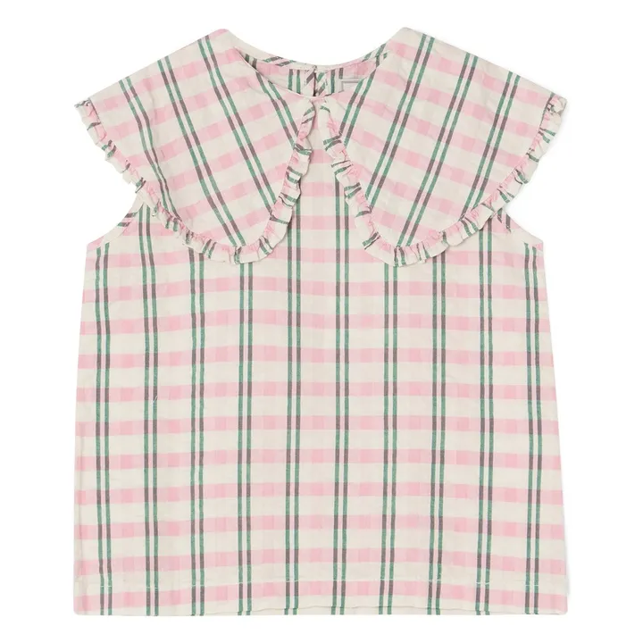 Camicetta Carreaux Gaufrée | Rosa- Immagine del prodotto n°0