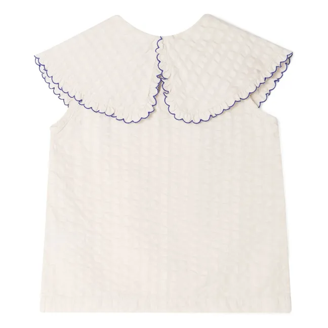 Blouse Grappe Gaufrée | Ecru