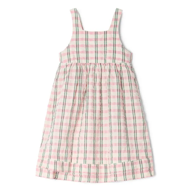 Abito Carreaux Volant Gaufrée | Rosa