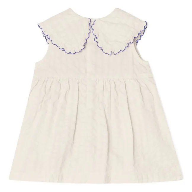 Grappe Gaufrée dress | Ecru