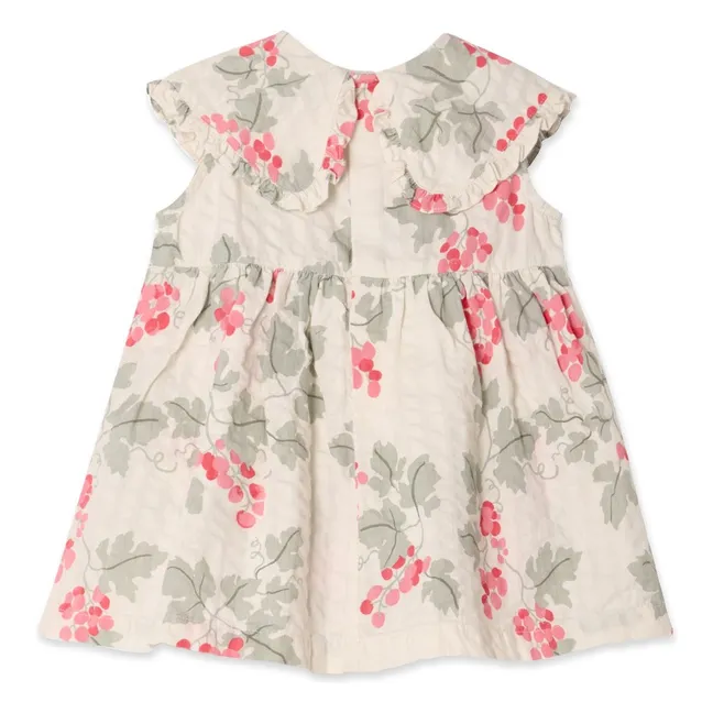 Kleid Traube mit Waffelmuster | Seidenfarben