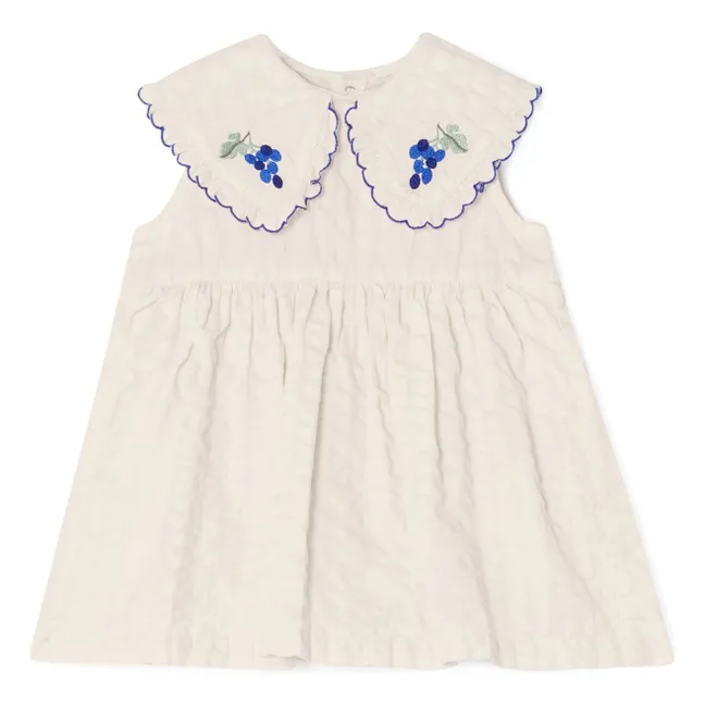 Grappe Gaufrée dress | Ecru