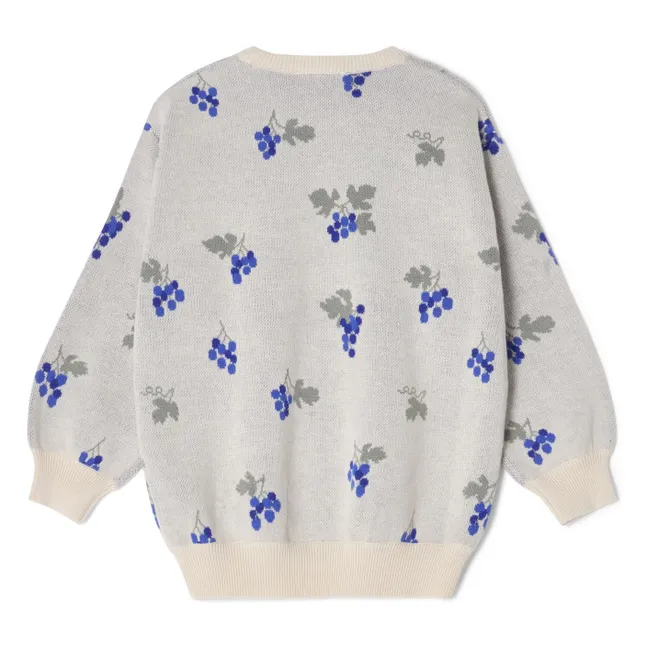 Felpa in maglia con uvetta | Blu