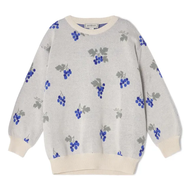 Felpa in maglia con uvetta | Blu