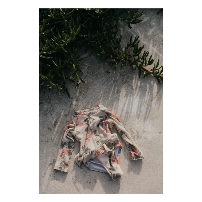 Maillot de Bain Anti-UV Raisin Fibres Recyclées | Ecru