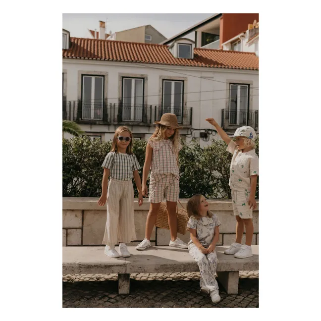 Pantalón corto Azulejos en relieve | Crudo