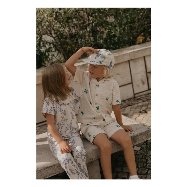 Pantalón corto Azulejos en relieve | Crudo