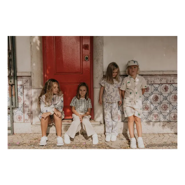 Pantalón corto Azulejos en relieve | Crudo