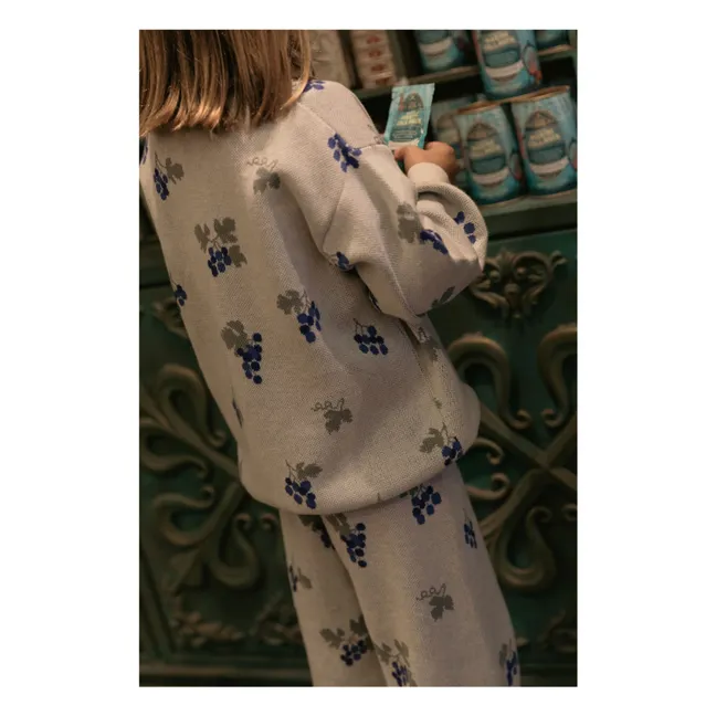Felpa in maglia con uvetta | Blu